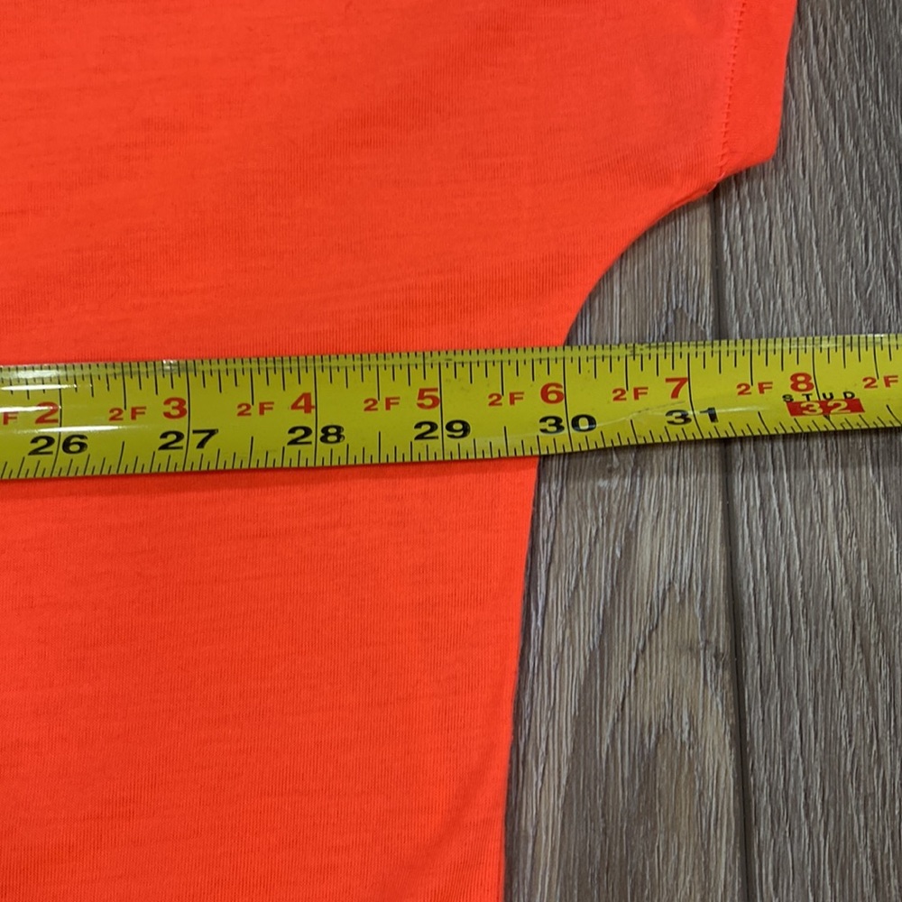 JUST FEMALE Oversized Neon Orange/Pink S/M Tee Shirt - Picture 6 of 11
